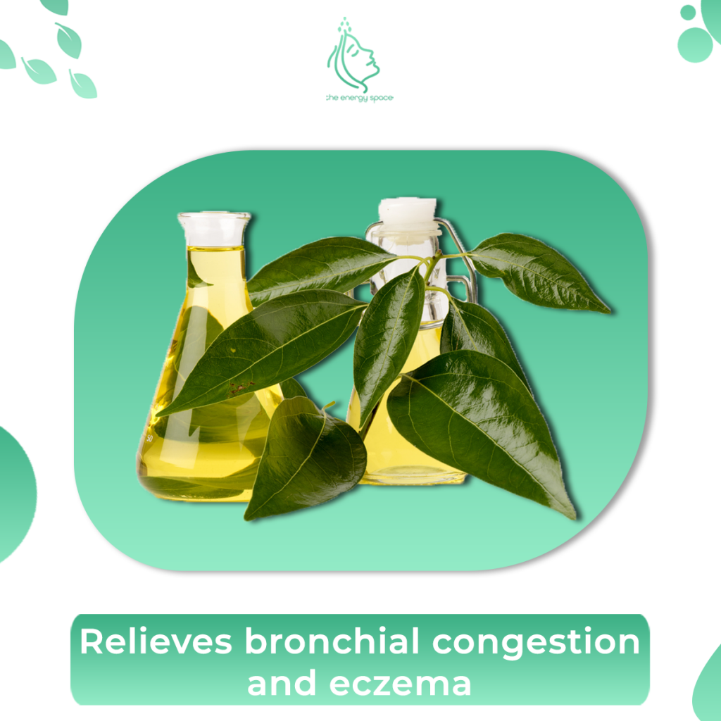 Camphor oil to alleviate bronchial congestion and eczema