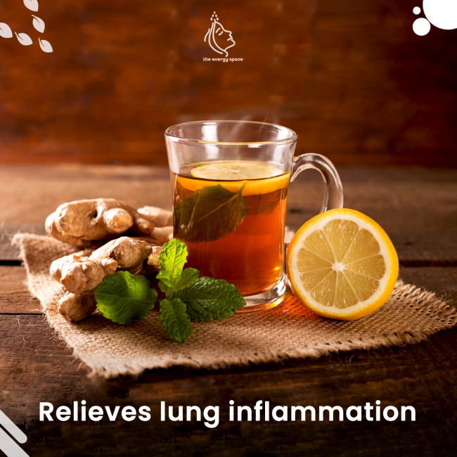 Ginger tea Ginger tea with lemon and mint